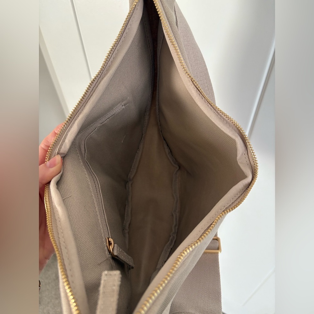 Minimal Crescent Shoulder Bag in Soft Beige - Picture 8 of 8